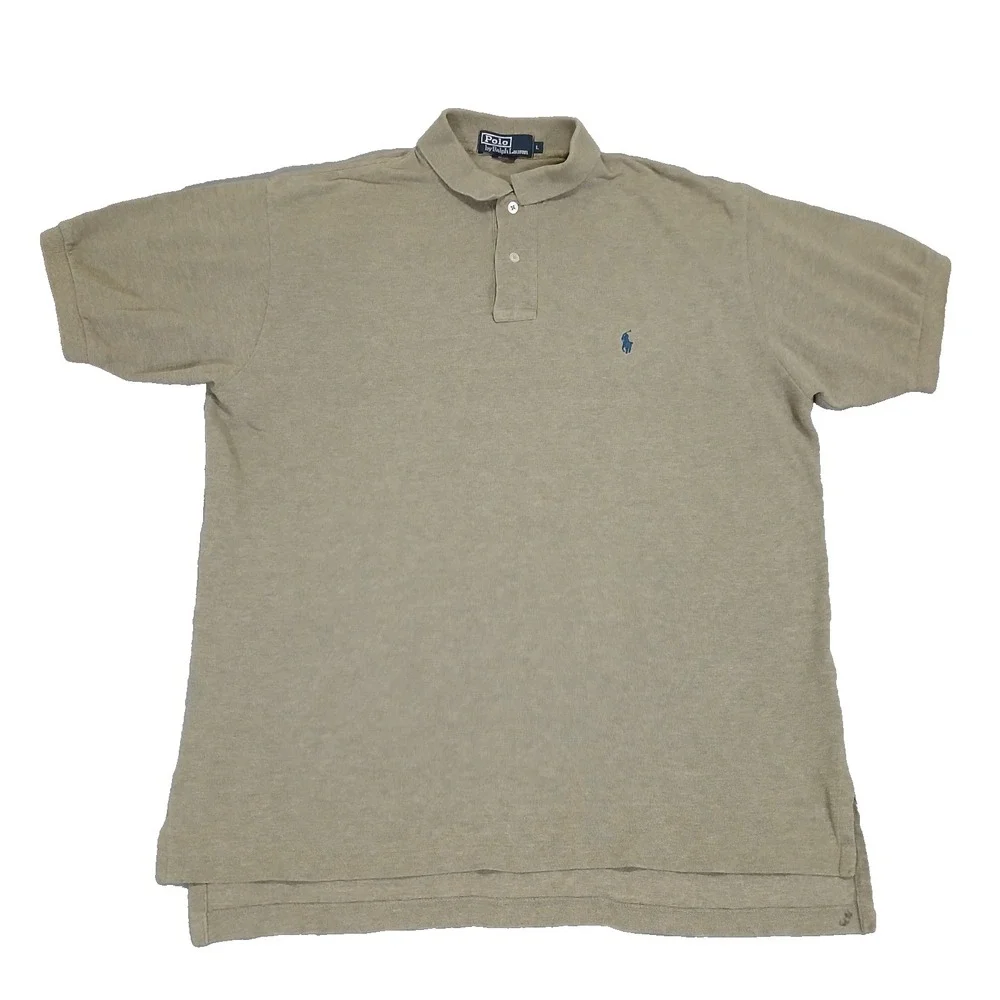 Polo Ralph Lauren Polo Shirt Men's L Lime Green Classic‎ Fit Cotton Short Sleeve